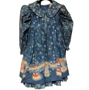 Daisy kingdom vintage teddy angel long sleeve dress